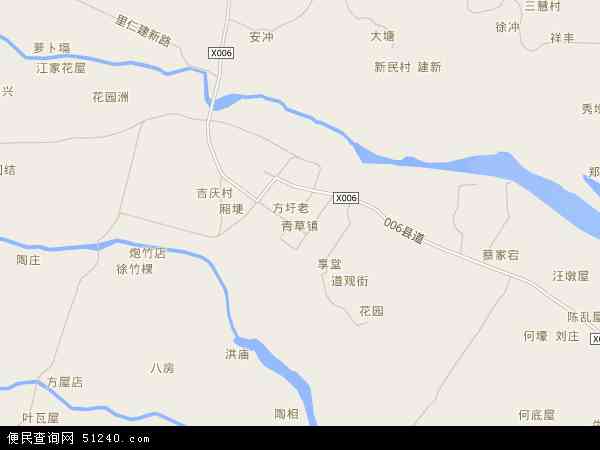 中国安徽省安庆市桐城市青草镇地图(卫星地图)图片