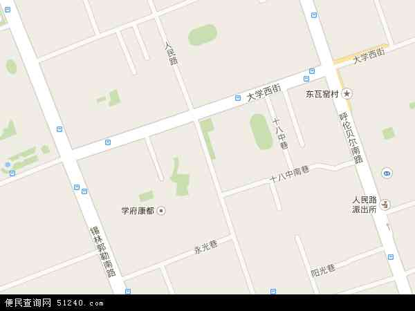 中国内蒙古自治区呼和浩特市赛罕区人民路地图(卫星图片