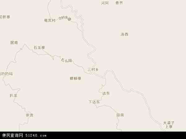 中国云南省红河哈尼族彝族自治州红河县三村乡地图图片