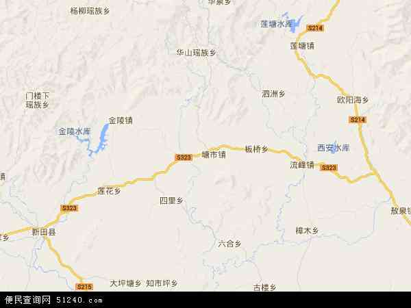 中国湖南省郴州市桂阳县四里镇地图(卫星地图)图片