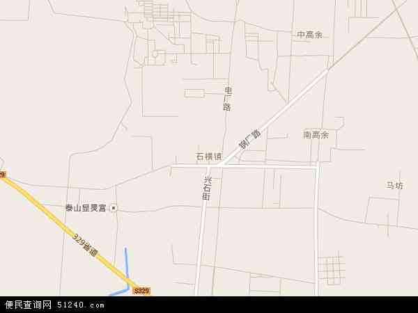 中国山东省泰安市肥城市石横镇地图(卫星地图)图片
