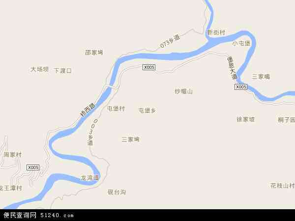 中国湖北省恩施土家族苗族自治州恩施市屯堡乡地图(卫星地图)图片