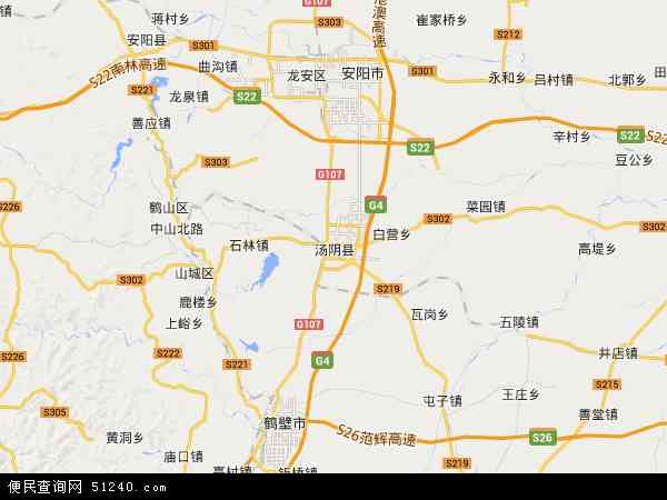 中国河南省安阳市汤阴县地图(卫星地图)