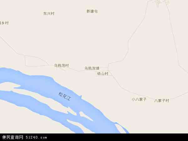 中国黑龙江省哈尔滨市通河县乌鸦泡镇地图(卫星地图)图片