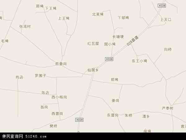 中国河南省信阳市光山县仙居乡地图(卫星地图)图片