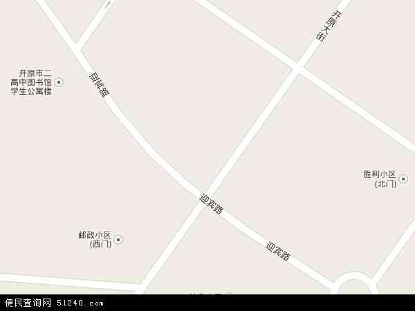 中国辽宁省铁岭市开原市新城地图(卫星地图)图片