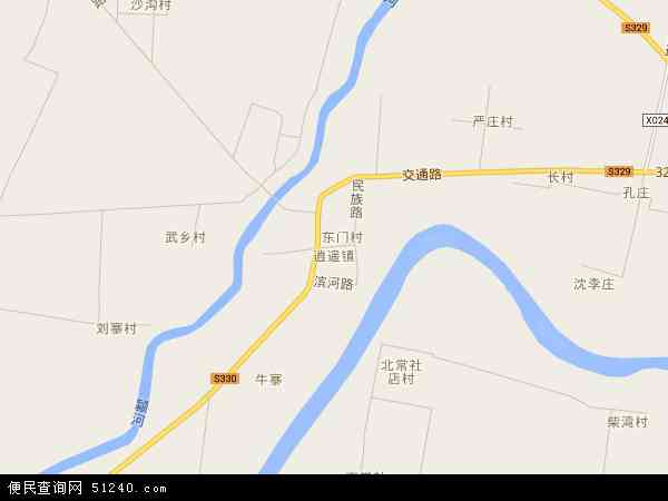 中国河南省周口市西华县逍遥镇地图(卫星地图)图片