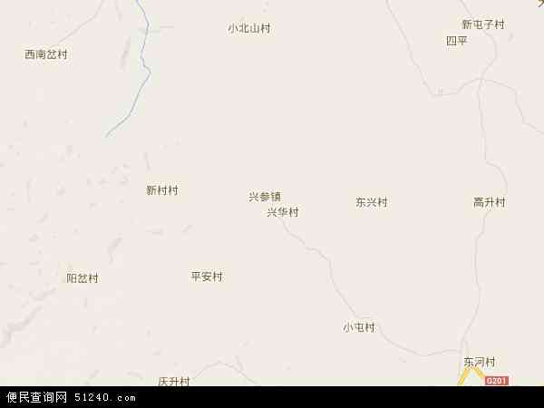 中国吉林省白山市抚松县兴参镇地图(卫星地图)图片