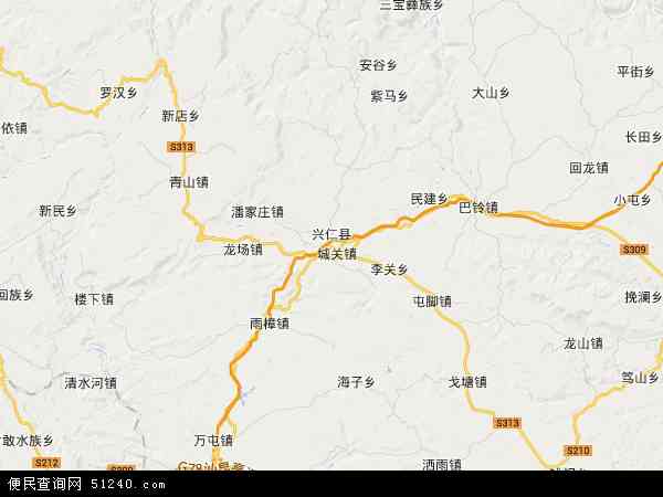 贵州省黔西南布依族苗族州 兴仁县地图 