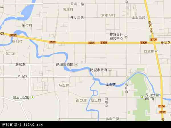 中国山东省泰安市肥城市新城地图(卫星地图)图片