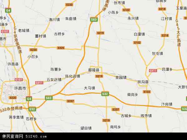 中国河南省许昌市鄢陵县地图(卫星地图)图片