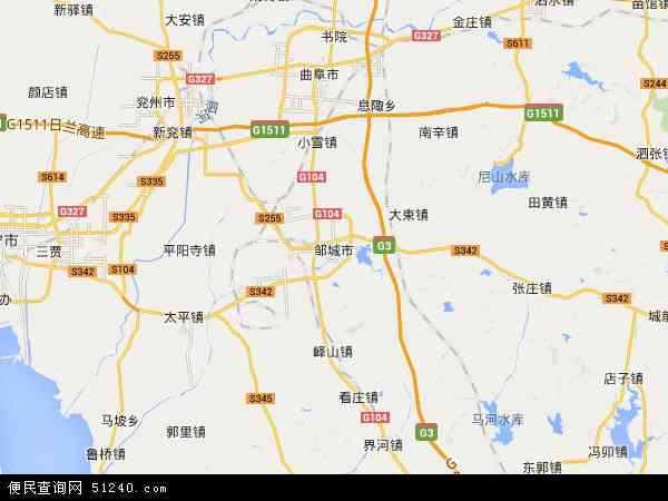 中国山东省济宁市邹城市地图(卫星地图)图片