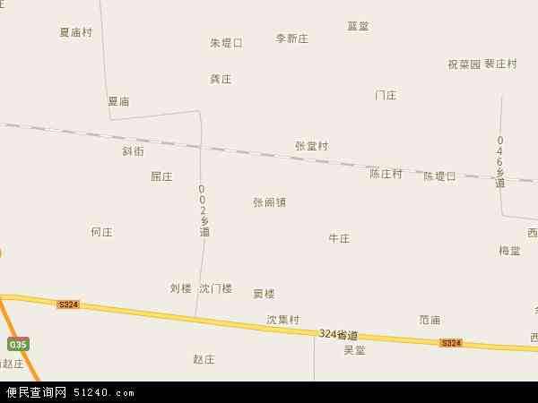 中国河南省商丘市梁园区张阁镇地图(卫星地图)图片
