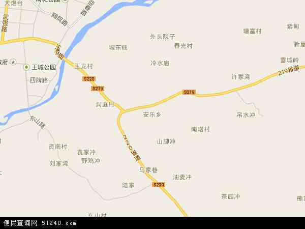 中国湖南省邵阳市武冈市安乐乡地图(卫星地图)图片