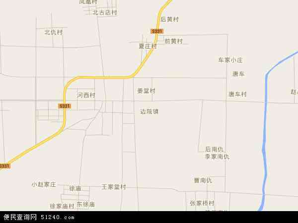 中国山东省泰安市肥城市边院镇地图(卫星地图)图片