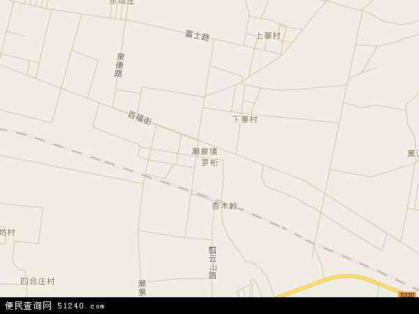 中国山东省泰安市肥城市潮泉镇地图(卫星地图)图片