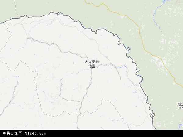 中国黑龙江省大兴安岭地区地图(卫星地图)图片