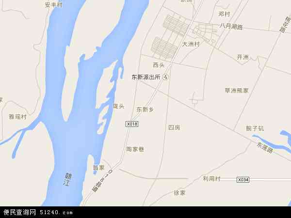 中国江西省南昌市南昌县东新乡地图(卫星地图)图片