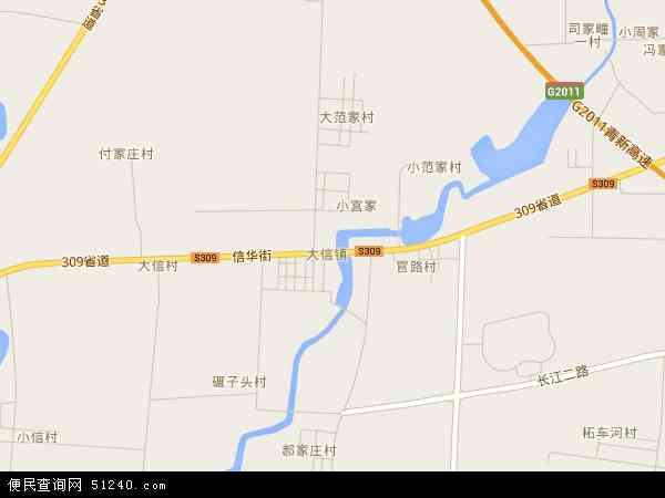 中国山东省青岛市即墨市大信镇地图(卫星地图)图片