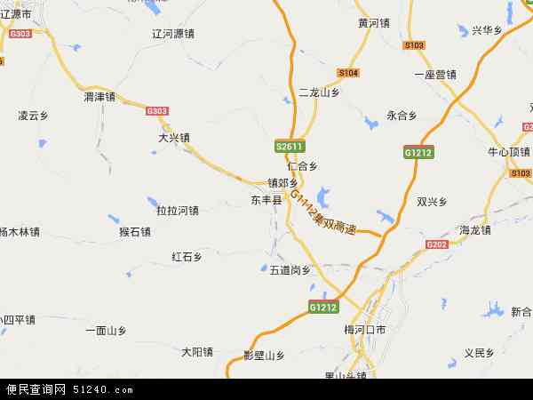 吉林省辽源市东丰县地图(地图)