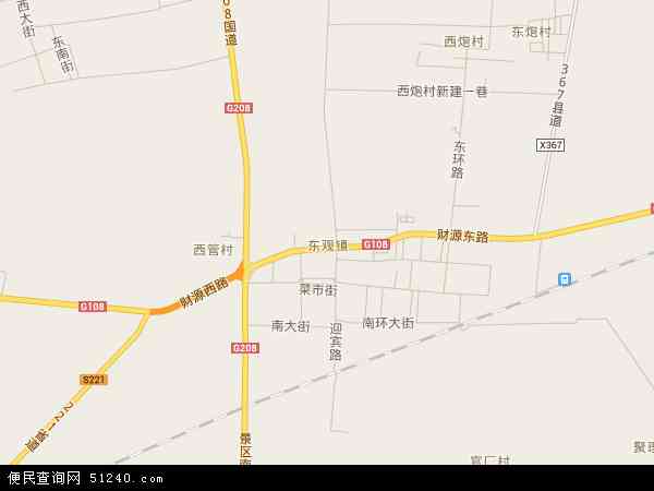 中国山西省晋中市祁县东观镇地图(卫星地图)图片