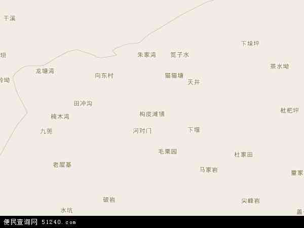 中国贵州省遵义市余庆县构皮滩镇地图(卫星地图)图片