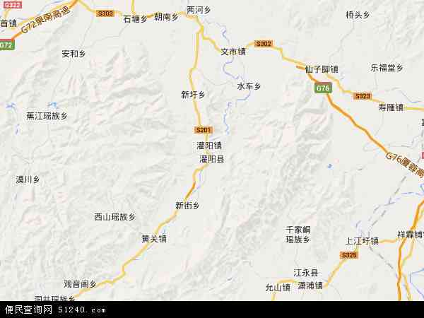 中国广西壮族自治区桂林市灌阳县地图(卫星地图)图片