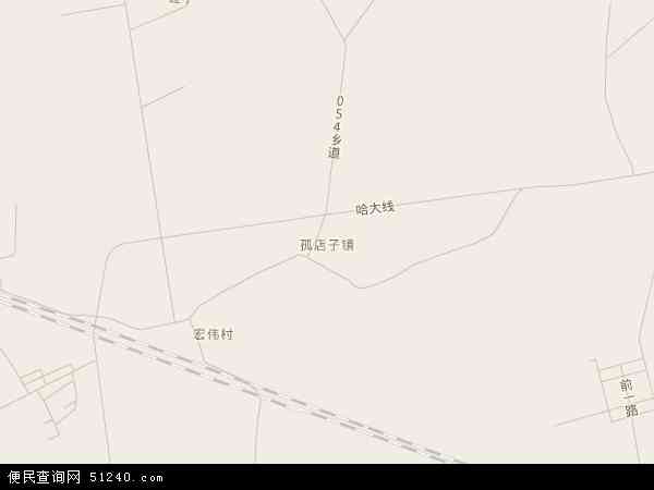 中国吉林省吉林市昌邑区孤店子镇地图(卫星地图)图片