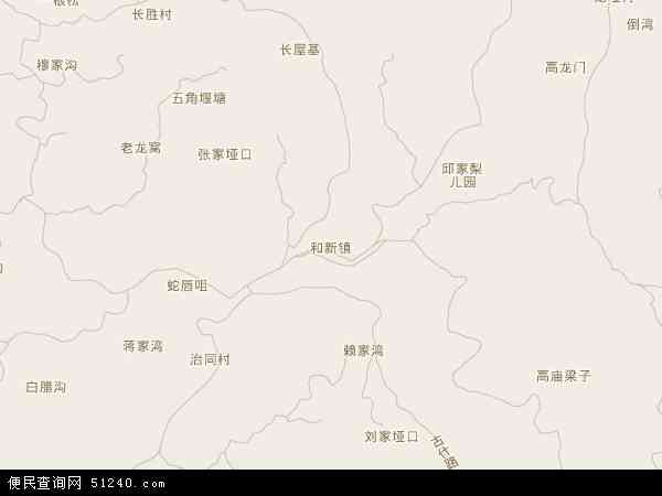 中国四川省德阳市旌阳区和新镇地图(卫星地图)图片
