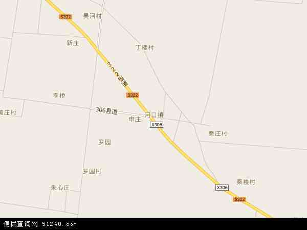 中国江苏省徐州市沛县河口镇地图(卫星地图)