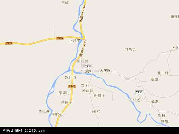 中国广东省汕尾市陆河县河口镇地图(卫星地图)图片