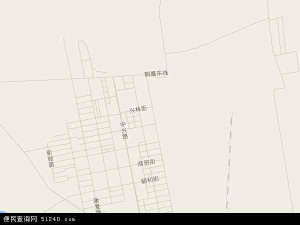 中国黑龙江省鹤岗市萝北县鹤北镇地图(卫星地图)图片