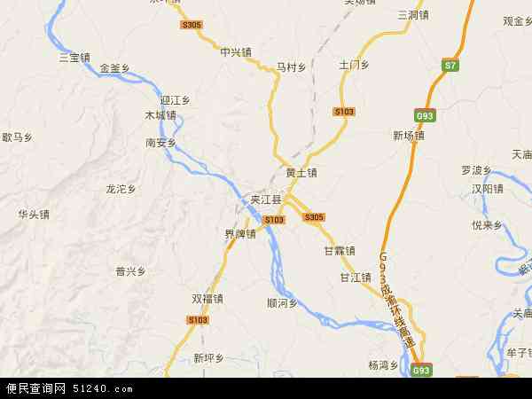 四川省乐山市夹江县地图(地图)