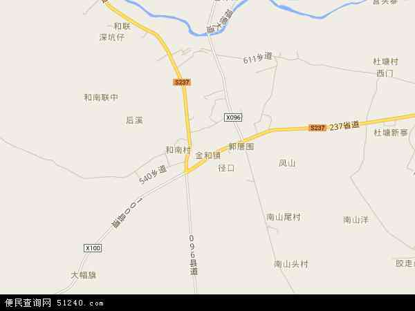 中国广东省揭阳市揭西县金和镇地图(卫星地图)图片