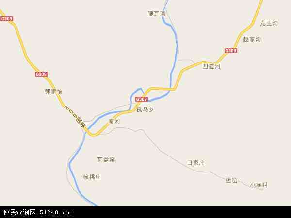 中国山西省临汾市安泽县良马乡地图(卫星地图)图片
