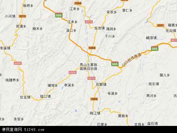 重庆市秀山土苗族县里仁镇地图(地图)