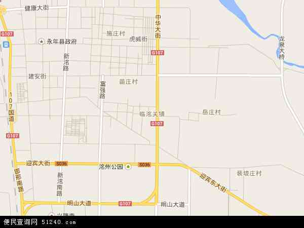 中国河北省邯郸市永年县临洺关镇地图(卫星地图)图片