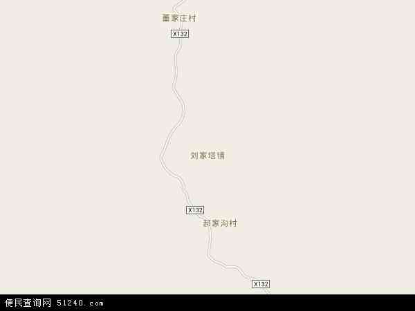 中国山西省忻州市河曲县刘家塔镇地图(卫星地图)图片