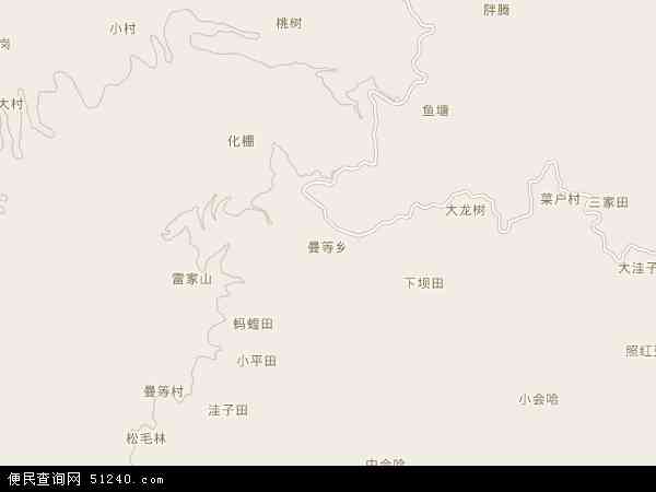 中国云南省普洱市景东彝族自治县曼等乡地图(卫星地图)图片