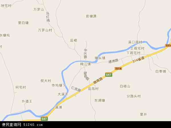 中国浙江省金华市兰溪市梅江镇地图(卫星地图)图片
