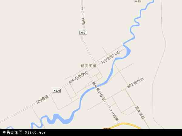 中国内蒙古自治区锡林郭勒盟正镶白旗明安图镇地图(卫星地图)图片