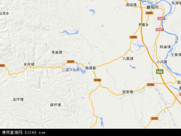 中国湖北省襄阳市南漳县地图(卫星地图)图片