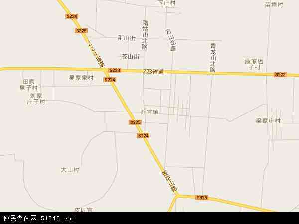 中国山东省潍坊市昌乐县乔官镇地图(卫星地图)图片
