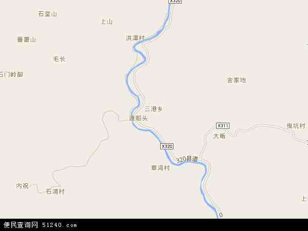 中国浙江省金华市武义县三港乡地图(卫星地图)图片