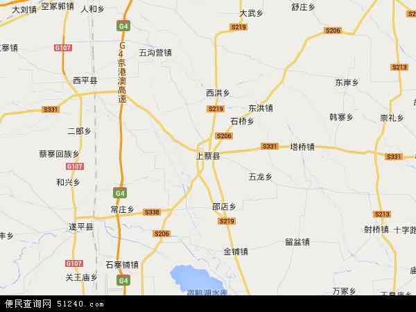 中国河南省驻马店市上蔡县地图(卫星地图)图片