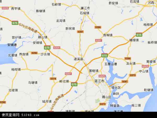 广东省湛江市遂溪县地图(地图)
