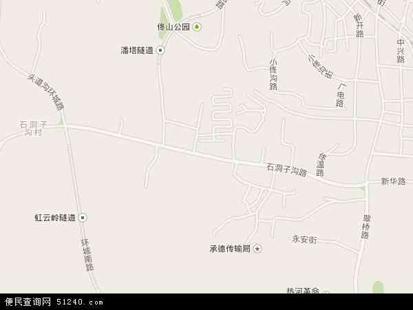 中国河北省承德市双桥区石洞子沟地图(卫星地图)图片