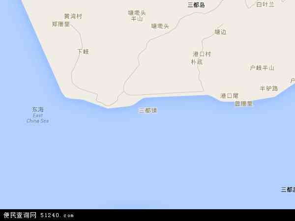 中国福建省宁德市蕉城区三都镇地图(卫星地图)图片