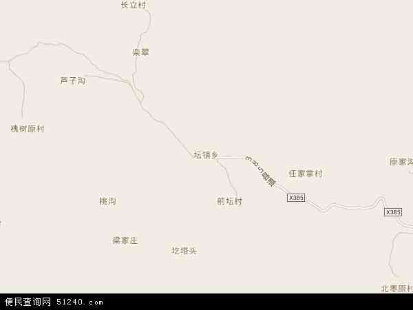 中国山西省晋中市灵石县坛镇乡地图(卫星地图)图片