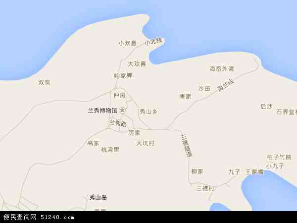 中国浙江省舟山市岱山县秀山乡地图(卫星地图)图片